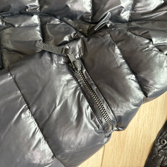 S13 women’s black coat size extra large with detachable fur hood - Picture 5 of 13